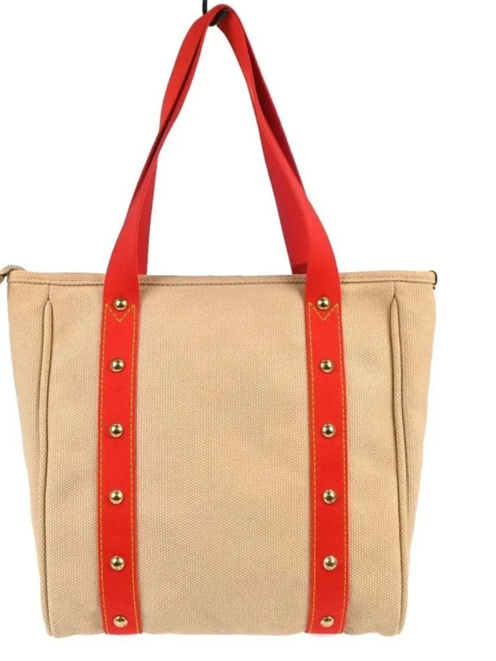 Louis Vuitton Beige Antigua Cabas MM Tote Bag